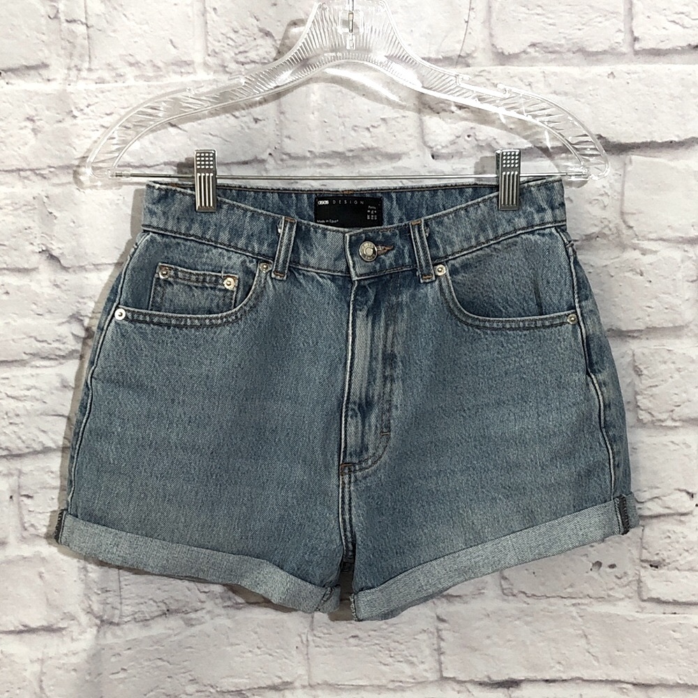 ASOS design Classic Blue Jean Shorts Petite Women size 4 US 36 EU 8 UK pre-💕
